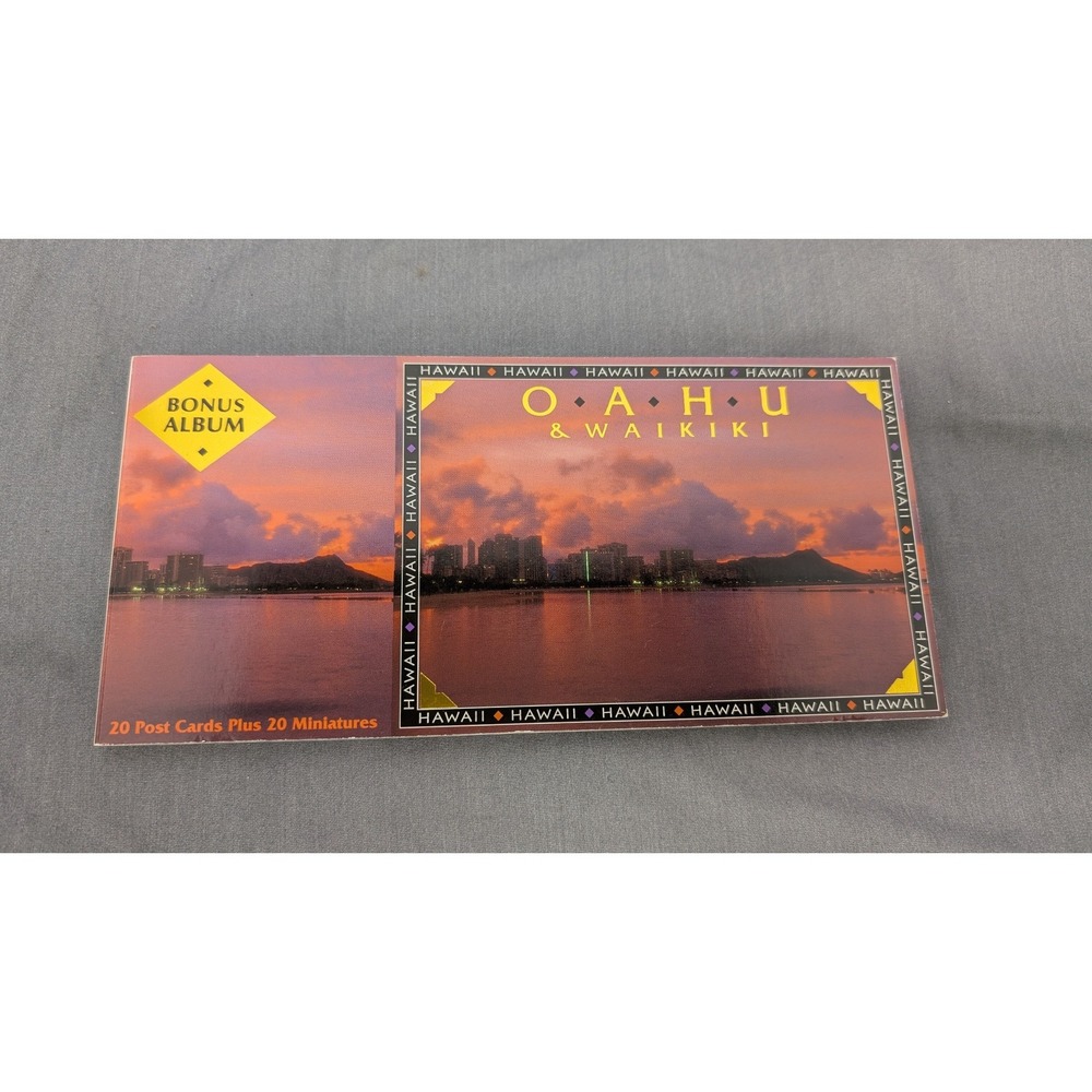 Island Heritage Oahu & Waikiki Multi Postcard Album Hawaii Souvenir